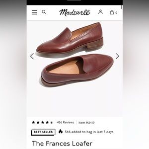 Madewell the Frances loafer in amber brown